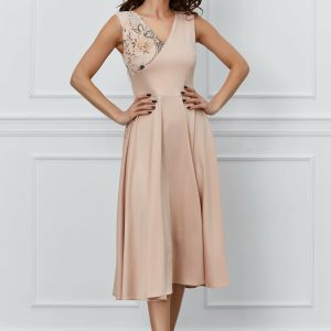rochie-moze-beige-din-tafta-cu-broderie-la-bust-1026024-827691-4.jpeg Rochie Moze beige din tafta cu broderie la bust