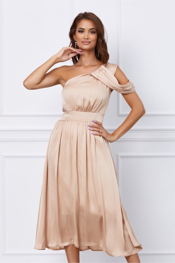 rochie-moze-bej-cu-buline-si-o-maneca-lasata-1059012-852984-4.jpeg Rochie Moze bej cu buline si o maneca lasata