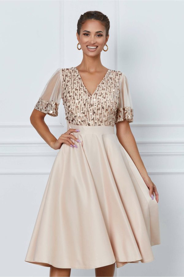 Rochie Moze bej cu paiete la bust
