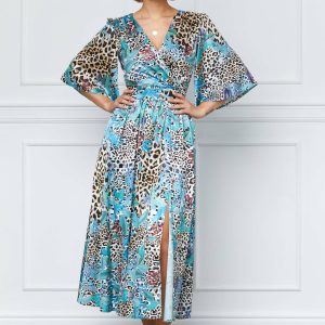 rochie-moze-cu-animal-print-si-flori-bleu-1077912-866856-4.jpeg Rochie Moze cu animal print si flori bleu