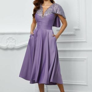 rochie-moze-lila-cu-funda-pe-umar-si-paiete-1019922-821136-4.jpeg Rochie Moze lila cu funda pe umar si paiete