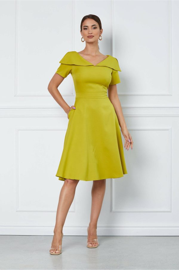 rochie-moze-lime-cu-guler-maxi-1046241-841212-4.jpeg Rochie Moze lime cu guler maxi