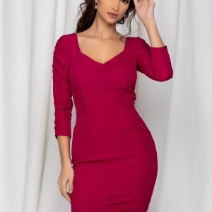rochie-moze-magenta-cu-fronseuri-935313-778175-4.jpeg Rochie Moze magenta cu fronseuri