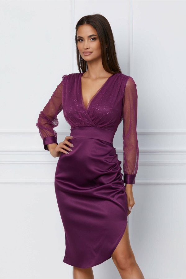 rochie-moze-mov-cu-bust-din-tull-cu-glitter-1065393-859074-4.jpeg Rochie Moze mov cu bust din tull cu glitter
