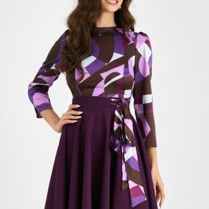 rochie-moze-mov-cu-bust-imprimat-multicolor-993552-801111-4.jpeg Rochie Moze mov cu bust imprimat multicolor