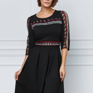 rochie-moze-neagra-cu-broderie-rosie-si-gri-1076955-866175-4.jpeg Rochie Moze neagra cu broderie rosie si gri