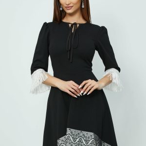 rochie-moze-neagra-cu-franjuri-la-maneci-1014657-817440-4.jpeg Rochie Moze neagra cu franjuri la maneci