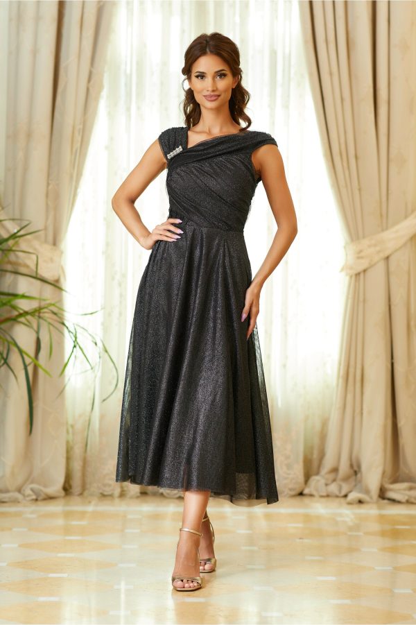 Rochie Moze neagra cu glitter