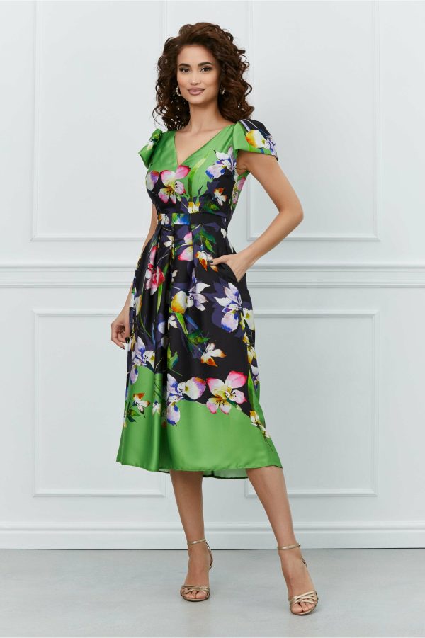 rochie-moze-neagra-cu-imprimeu-floral-verde-1028982-830388-4.jpeg Rochie Moze neagra cu imprimeu floral verde