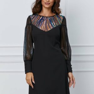 rochie-moze-neagra-cu-paiete-colorate-la-bust-1073454-865821-4.jpeg Rochie Moze neagra cu paiete colorate la bust