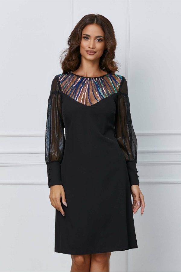 rochie-moze-neagra-cu-paiete-colorate-la-bust-1073454-865821-4.jpeg Rochie Moze neagra cu paiete colorate la bust