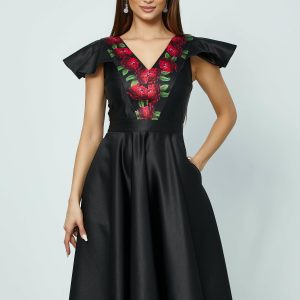 rochie-moze-neagra-din-tafta-cu-imprimeu-la-bust-1013187-817023-4.jpeg Rochie Moze neagra din tafta cu imprimeu la bust