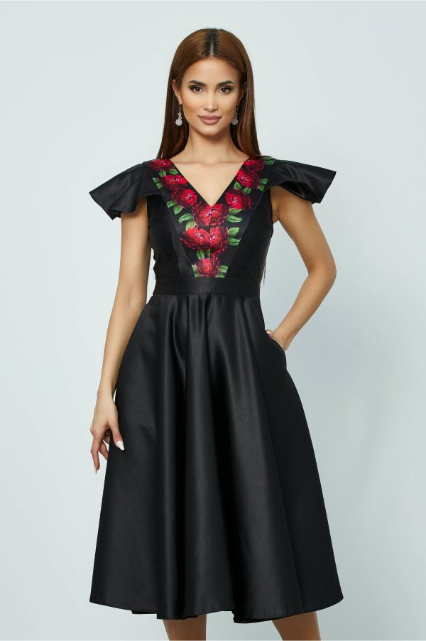rochie-moze-neagra-din-tafta-cu-imprimeu-la-bust-1013187-817023-4.jpeg Rochie Moze neagra din tafta cu imprimeu la bust