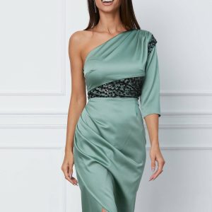 rochie-moze-verde-accesorizata-cu-paiete-negre-1063491-857388-4.jpeg Rochie Moze verde accesorizata cu paiete negre