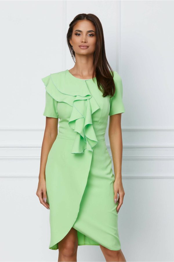 rochie-moze-verde-crud-cu-volan-pe-bust-si-fusta-petrecuta-1063386-857583-4.jpeg Rochie Moze verde crud cu volan pe bust si fusta petrecuta