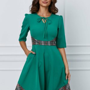 rochie-moze-verde-cu-carouri-1071861-863919-4.jpeg Rochie Moze verde cu carouri
