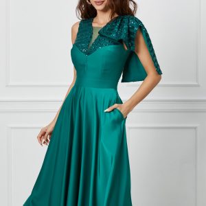 rochie-moze-verde-cu-funda-pe-umar-si-paiete-1019901-821118-4.jpeg Rochie Moze verde cu funda pe umar si paiete