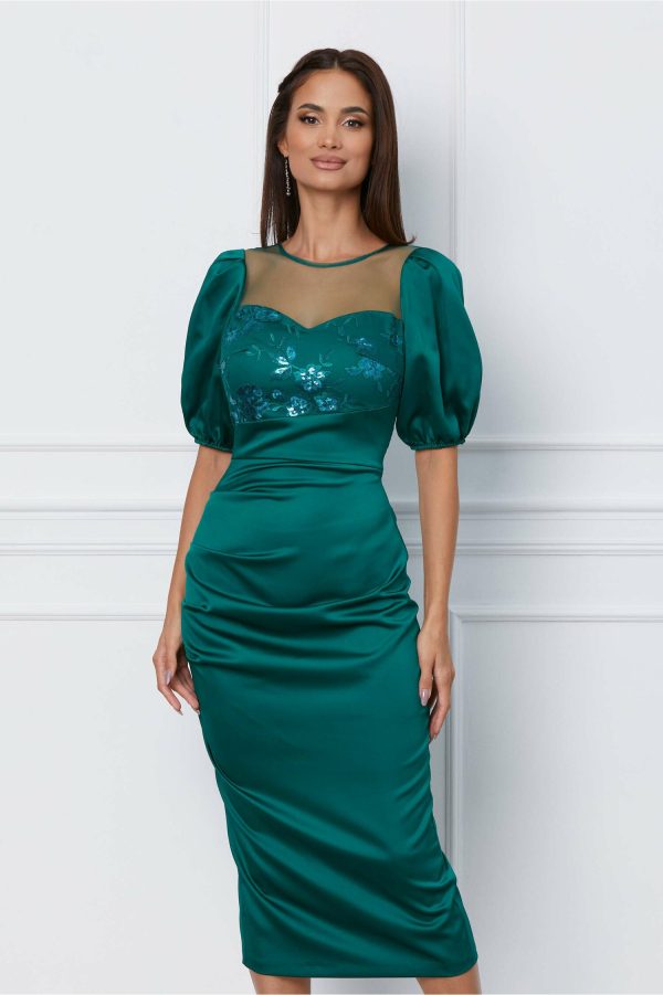 rochie-moze-verde-cu-tull-si-broderie-la-bust-1065372-859059-4.jpeg Rochie Moze verde cu tull si broderie la bust