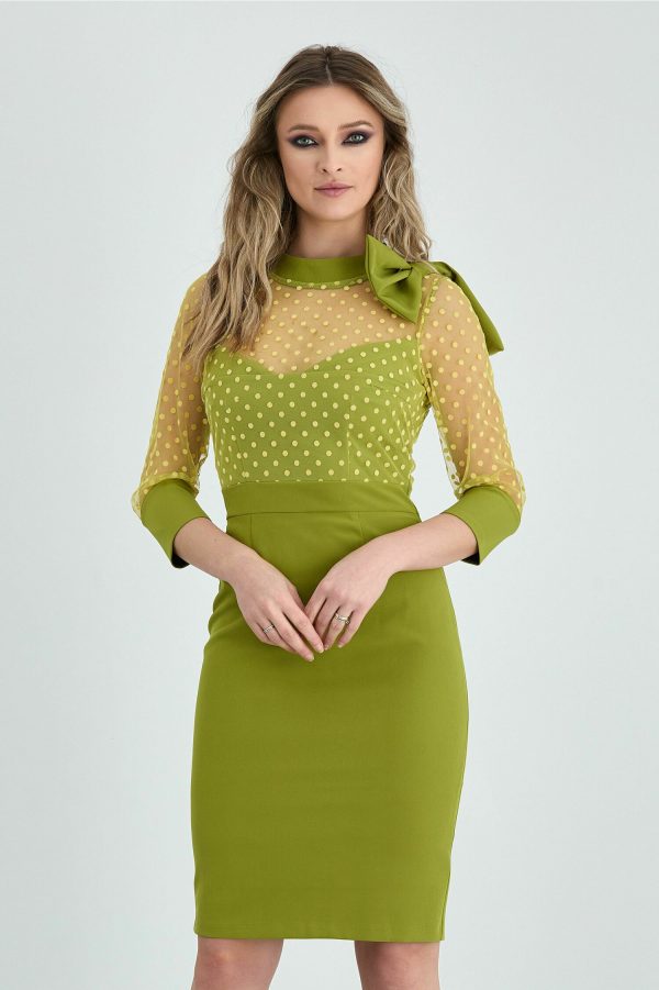 rochie-moze-verde-lime-cu-tull-si-buline-la-bust-1002735-807402-4.jpeg Rochie Moze verde olive cu tull si buline la bust