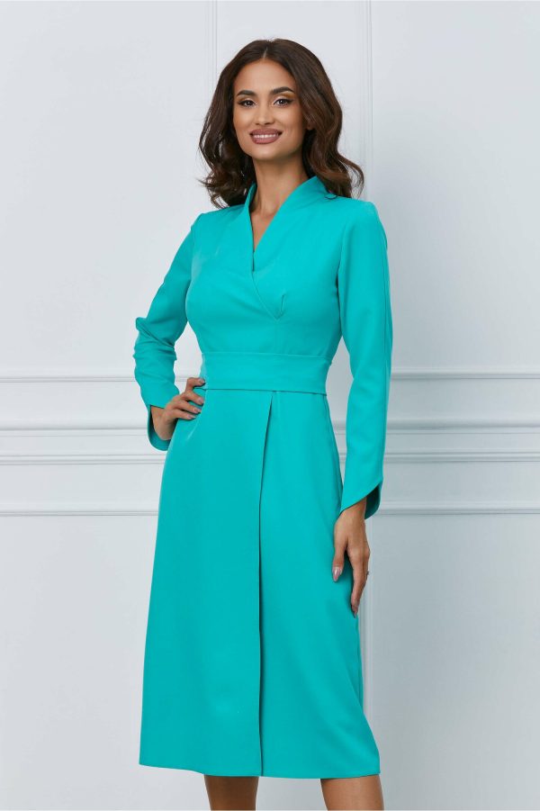 Rochie Moze verde mint cu decolteu petrecut