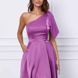 Rochie Moze violet cu un umar gol