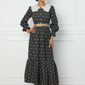 rochie-nadia-neagra-cu-imprimeu-floral-si-curea-in-talie-1076157-867051-4.jpeg Rochie Nadia neagra cu imprimeu floral si curea in talie