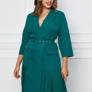 rochie-natalia-verde-tip-sacou-cu-pliuri-la-baza-si-curea-in-talie-1075800-868752-4.jpeg Rochie Natalia verde tip sacou cu pliuri la baza si curea in talie