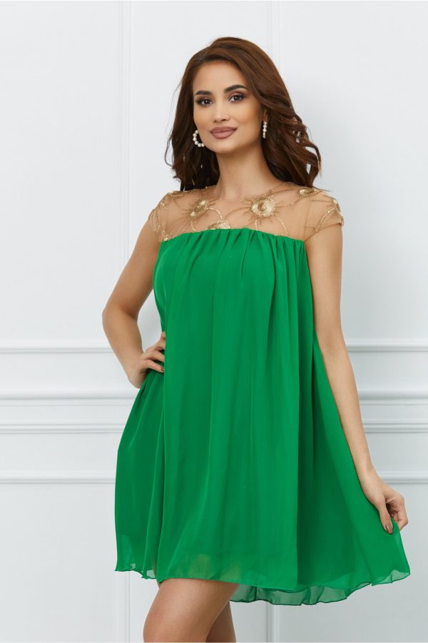 rochie-nousha-verde-crud-cu-tulle-brodat-la-bust-925119-831171-4.jpeg Rochie Nousha verde crud cu tulle brodat la bust