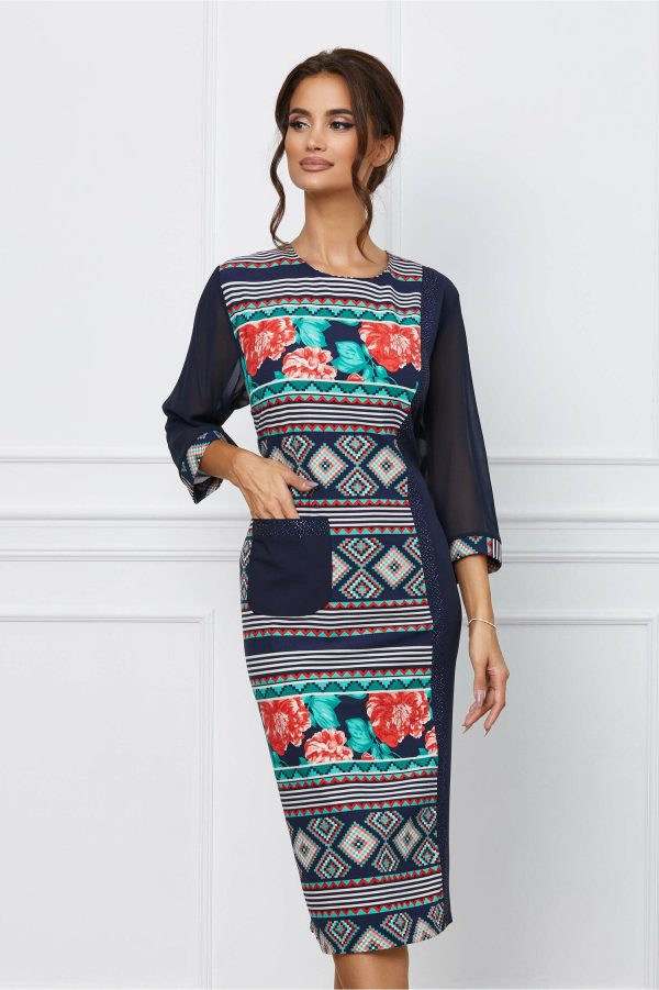 rochie-olga-bleumarin-cu-imprimeu-colorat-si-strasuri-1067436-861495-4.jpeg Rochie Olga bleumarin cu imprimeu colorat si strasuri