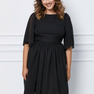 rochie-pamela-neagra-din-voal-cu-maneci-evazate-1060911-856407-4.jpeg Rochie Pamela neagra din voal cu maneci evazate