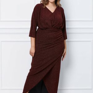 rochie-pamy-rosie-din-lurex-cu-fronseu-1051422-848796-4.jpeg Rochie Pamy rosie din lurex cu fronseu