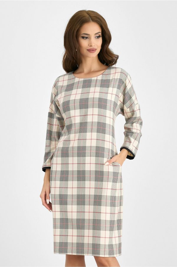 rochie-petra-bej-cu-imprimeu-in-carouri-992460-800901-4.jpeg Rochie Petra bej cu imprimeu in carouri