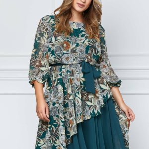 rochie-rona-verde-cu-imprimeu-floral-maro-1072026-864369-4.jpeg Rochie Rona verde cu imprimeu floral maro