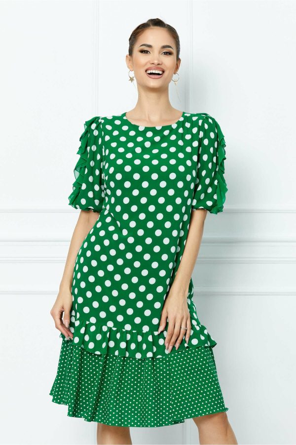 rochie-samira-verde-cu-buline-si-volanase-1034187-835071-4.jpeg Rochie Samira verde cu buline si volanase