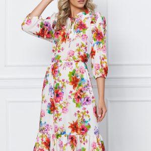 rochie-sara-alba-cu-imprimeuri-florale-colorate-1030683-833088-4.jpeg Rochie Sara alba cu imprimeuri florale colorate