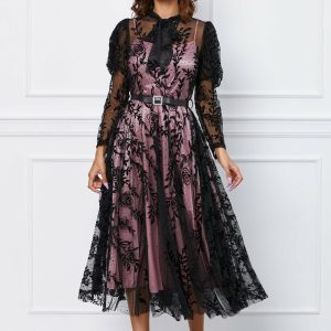 rochie-sofia-neagra-cu-dublura-roz-1050921-846852-4.jpeg Rochie Sofia neagra cu dublura roz