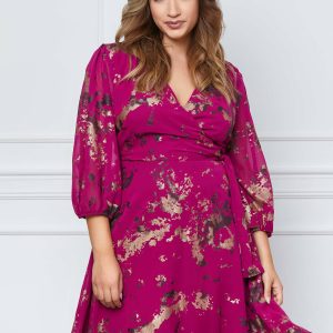 rochie-sophie-magenta-cu-imprimeuri-aurii-1070244-864114-4.jpeg Rochie Sophie magenta cu imprimeuri aurii