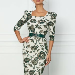 rochie-sorina-alba-cu-trandafiri-verzi-si-curea-in-talie-1072791-867588-4.jpeg Rochie Sorina alba cu trandafiri verzi si curea in talie