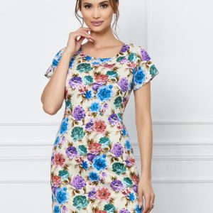 rochie-sorina-bej-cu-imprimeuri-florale-colorate-1030890-831999-4.jpeg Rochie Sorina bej cu imprimeuri florale colorate