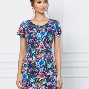 rochie-sorina-bleumarin-cu-imprimeuri-florale-colorate-1030869-832014-4.jpeg Rochie Sorina bleumarin cu imprimeuri florale colorate