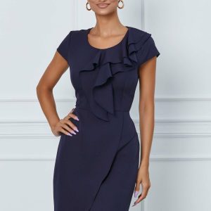 rochie-timeea-bleumarin-cu-volan-la-bust-si-fusta-petrecuta-1058415-853206-4.jpeg Rochie Timeea bleumarin cu volan la bust si fusta petrecuta