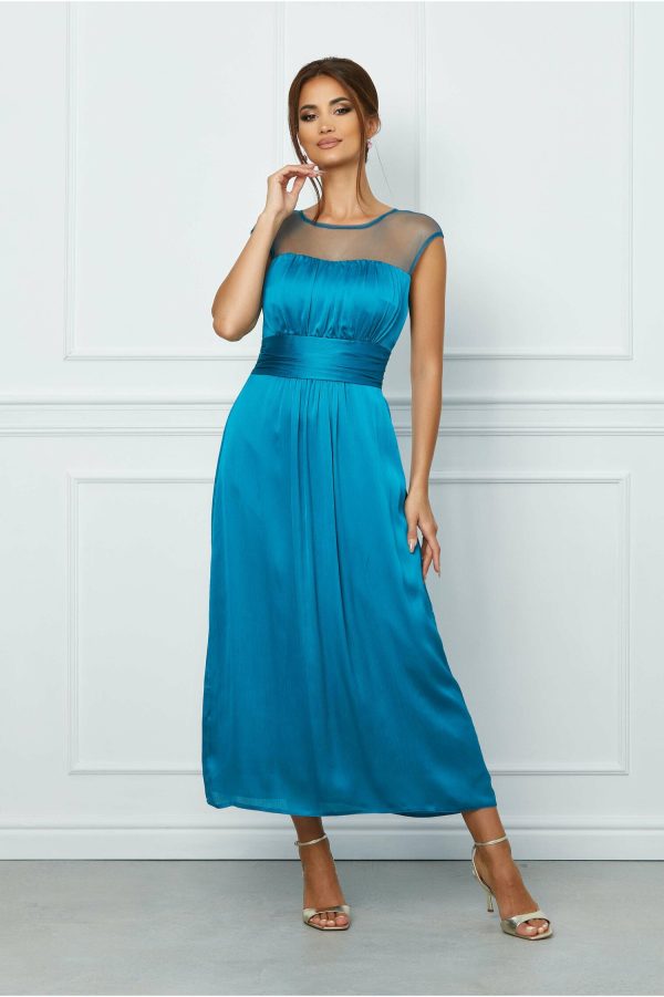 rochie-turcoaz-1047417-843441-4.jpeg Rochie Moze turcoaz din voal cu tull la bust