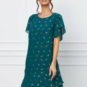 rochie-valeria-verde-cu-imprimeuri-aurii-si-volane-la-baza-1065576-860595-4.jpeg Rochie Valeria verde cu imprimeuri aurii si volane la baza