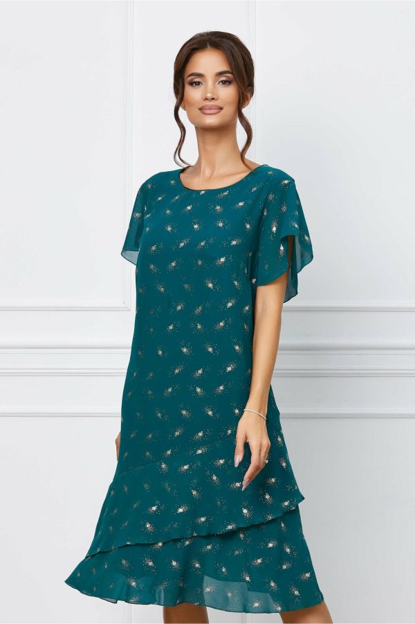 rochie-valeria-verde-cu-imprimeuri-aurii-si-volane-la-baza-1065576-860595-4.jpeg Rochie Valeria verde cu imprimeuri aurii si volane la baza