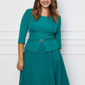 rochie-vera-verde-cu-peplum-si-accesoriu-metalic-in-talie-1073703-868362-4.jpeg Rochie Vera verde cu peplum si accesoriu metalic in talie