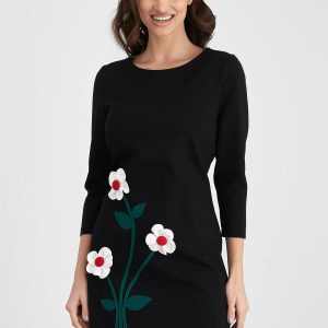 rochie-viada-neagra-cu-aplicatie-florala-995259-802857-4.jpeg Rochie Viada neagra cu aplicatie florala