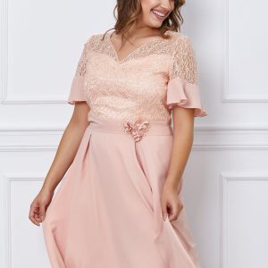 rochie-viviana-peach-cu-dantela-la-bust-1053981-852747-4.jpeg Rochie Viviana peach cu dantela la bust
