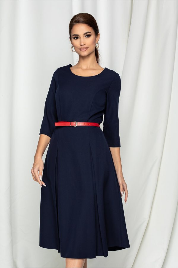 rochie-yelin-bleumarin-cu-pliuri-pe-fusta-962907-772425-4.jpeg Rochie Yelin bleumarin cu pliuri pe fusta