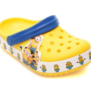 Saboti CROCS galbeni, 2055129, din piele ecologica