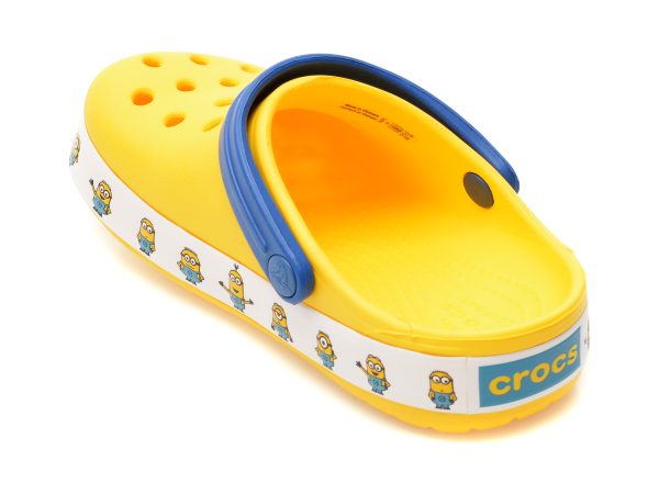 Saboti CROCS galbeni, 2055129, din piele ecologica